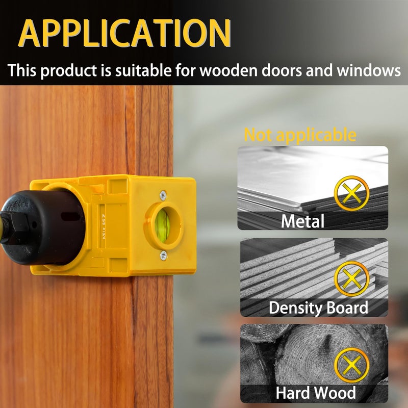 RKK Door Lock Installation Kit - Deadbolt & Door Knob Hole Saw Kit - Yellow - Image 3